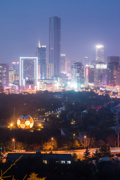 城市夜景 全景 俯瞰 大连