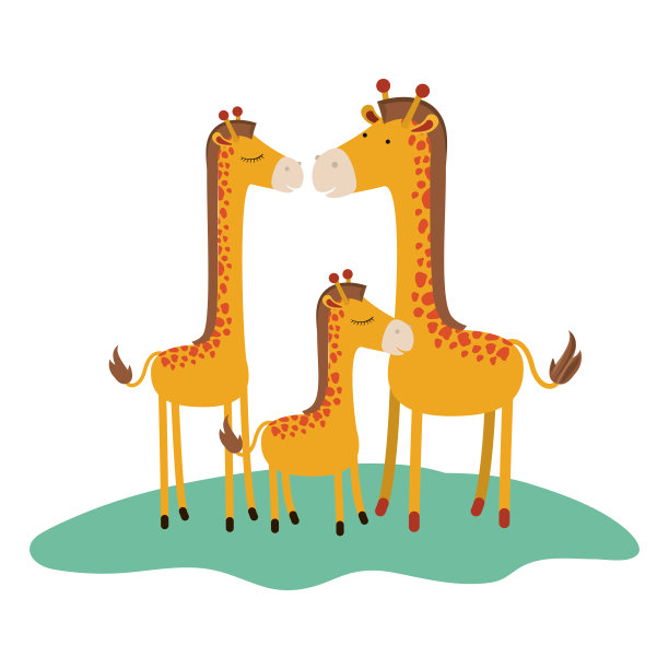 情侣长颈鹿