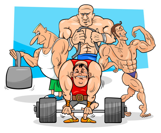 卡通运动健身