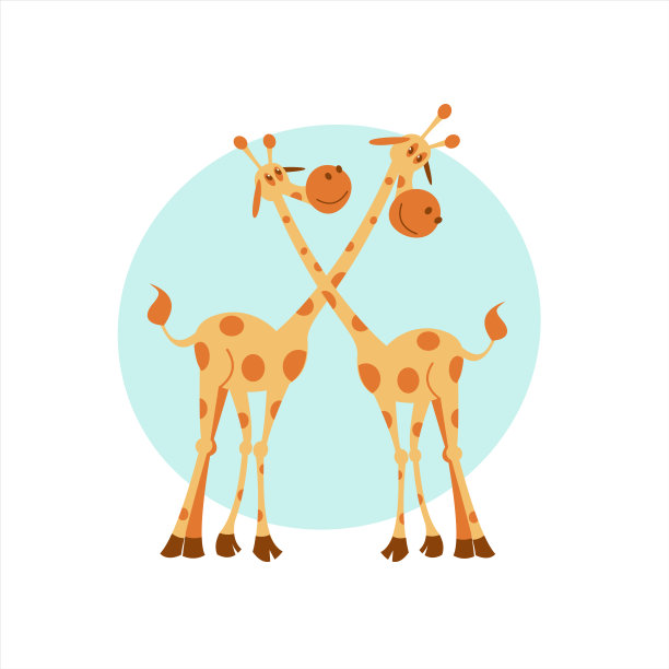 两只长颈鹿