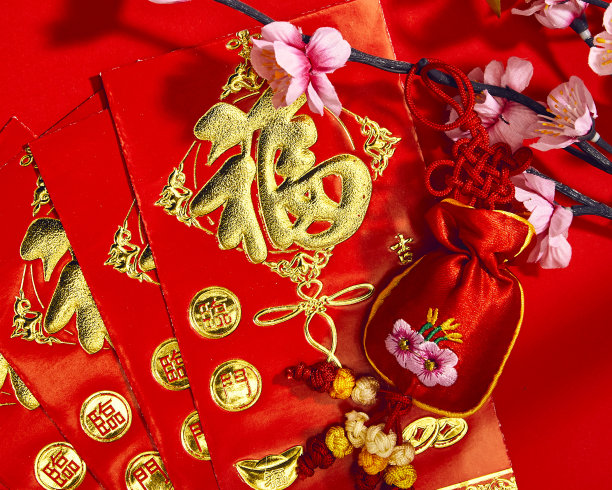 中国红色喜庆质感素材