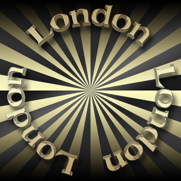 伦敦旅游伦敦金色海报