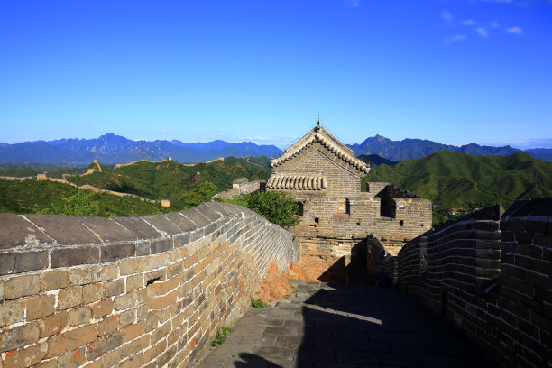 蓝天白云下的北京地标性建筑