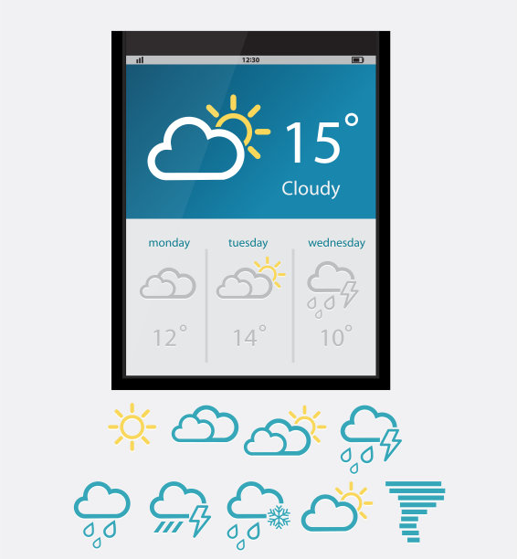 手机天气预报界面