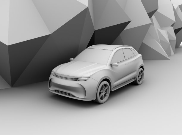 3d模型,未来电动小汽车