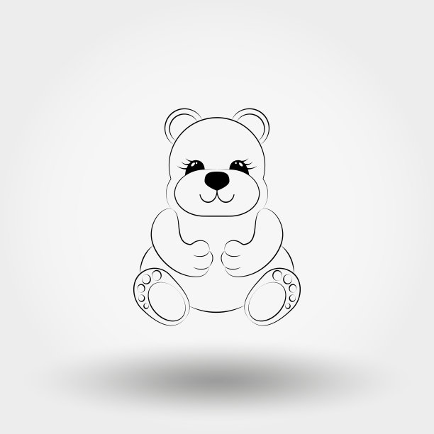 卡通小熊logo吉祥物标志
