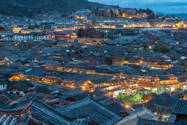 丽江古城夜景