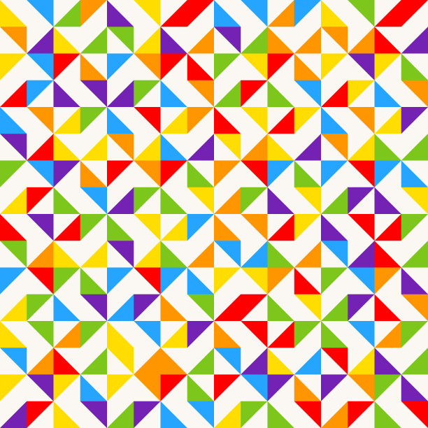 抽象几何色块四方连续