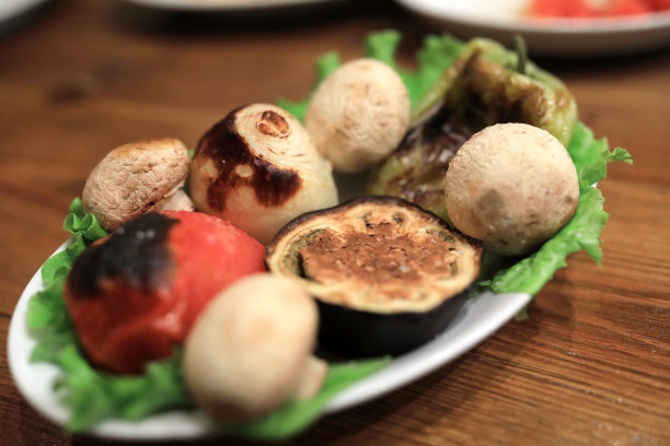 烤肉食材新鲜菌菇