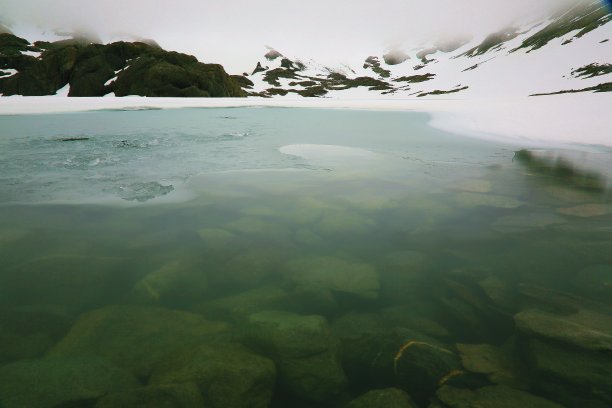 碧色湖水