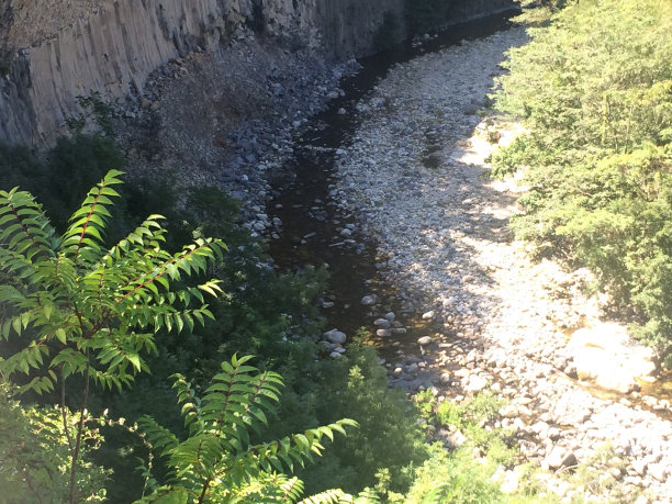 河道山体鸟瞰