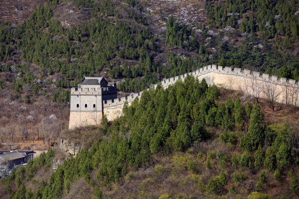 蓝天白云下的北京地标性建筑