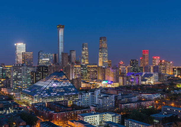 北京地标建筑天际线