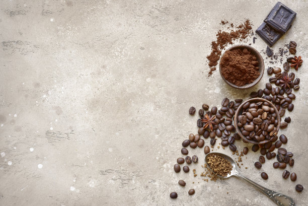 烤咖啡豆,褐色,水平画幅