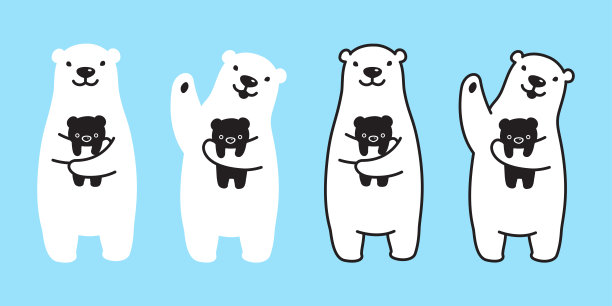 圣诞熊猫插画
