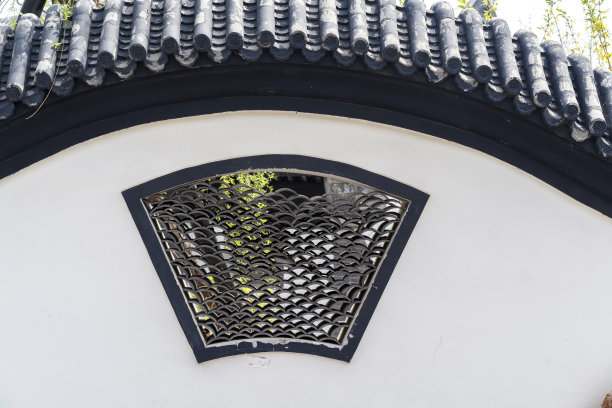中式传统白色院墙