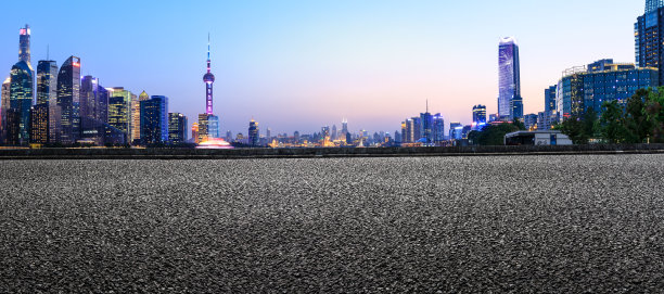 上海陆家嘴全景夜景