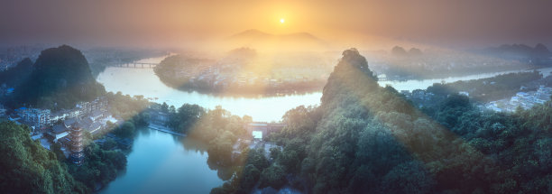 桂林田园风光（宽幅高清）