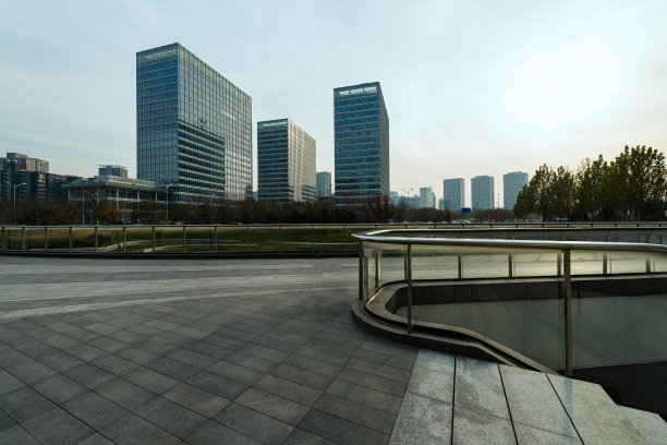 北京国贸地标建筑蓝天白云