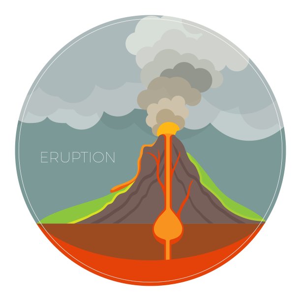 火山口喷发
