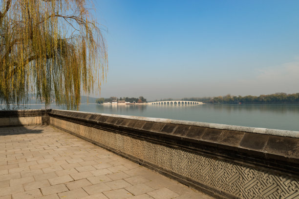 北京颐和园湖泊