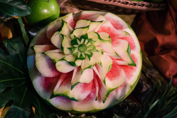 西瓜雕花美食