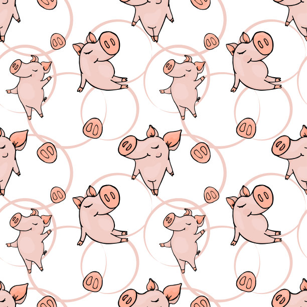 小猪潮流衣服图案设计