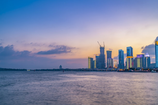 中国山东省青岛市夜景风光