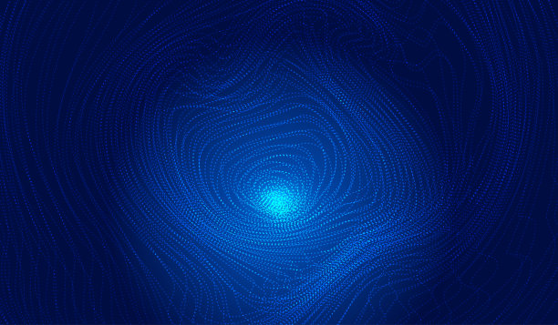 蓝色粒子波背景