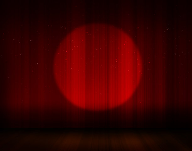 红色舞台灯光效果图