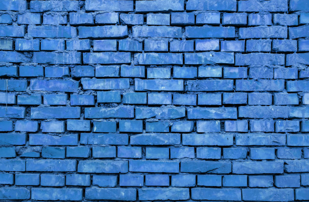 蓝色无缝石头墙