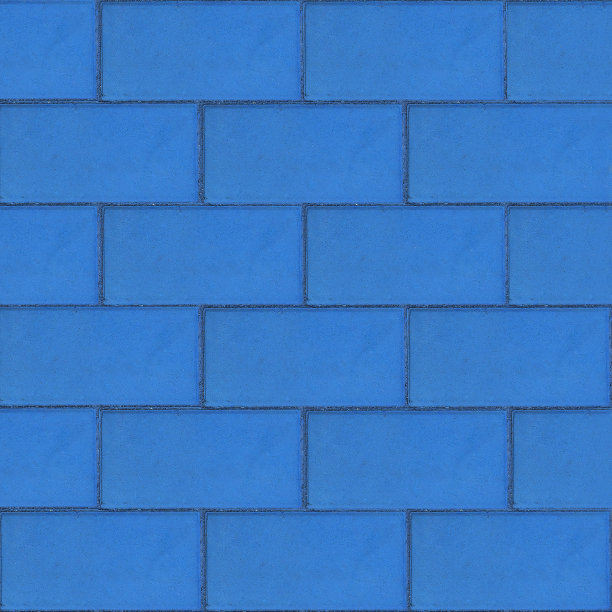 蓝色无缝石头墙