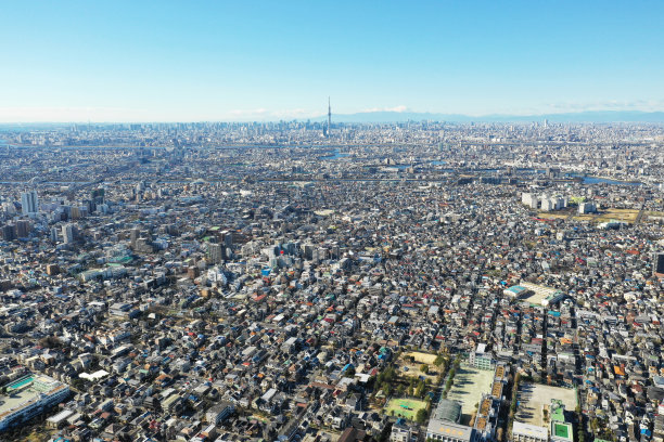 空中俯瞰地面摄影