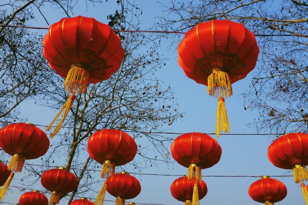 欢度新春新年喜庆背景