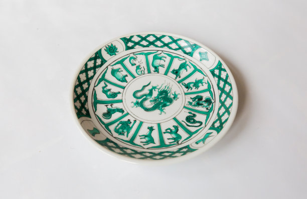 十二生肖圆形陶瓷图案