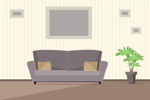 现代简约沙发背景挂画