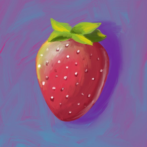 草莓油画