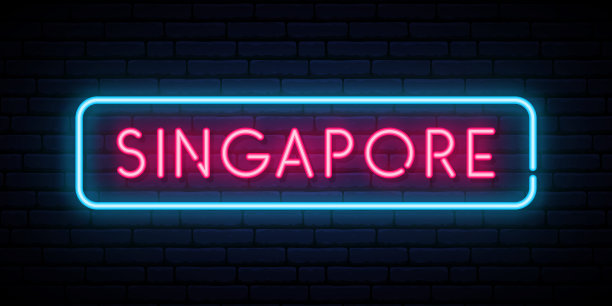 旅游海报新加坡地标