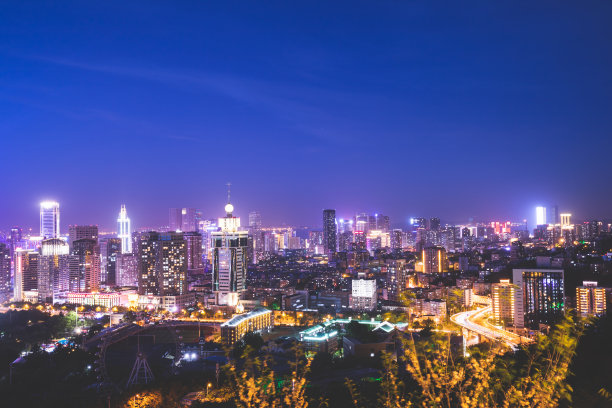 城市夜景 全景 俯瞰 大连