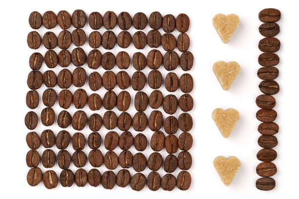 咖啡豆拼接底纹