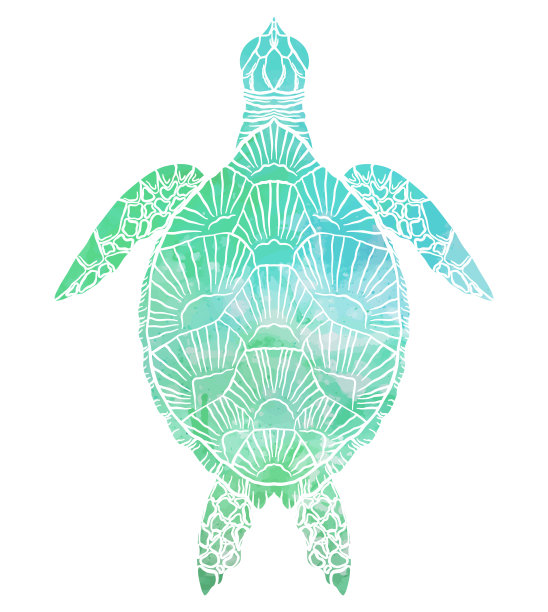 创意绿色小乌龟logo标志设计