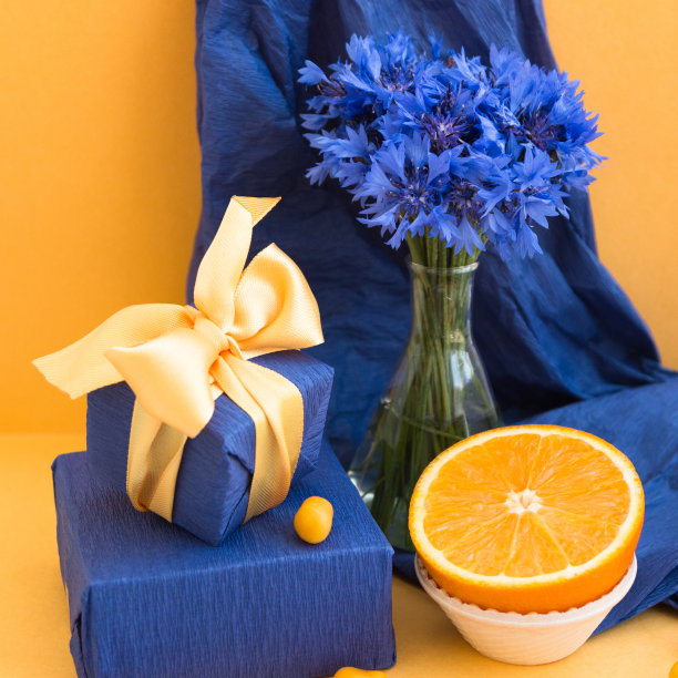 橙蓝色婚礼