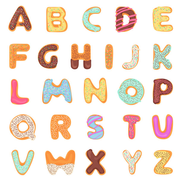 创意饼干字母