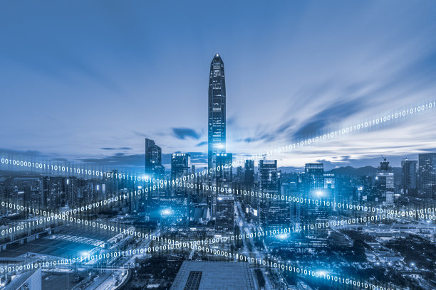 深圳城市风光和通讯科技概念