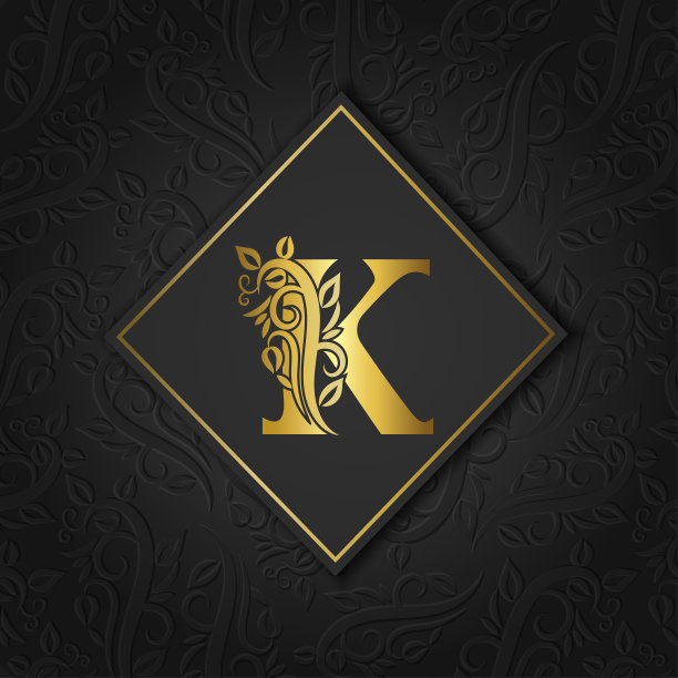 k字母古典logo