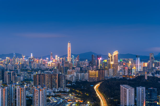 深圳城市风光和通讯科技概念