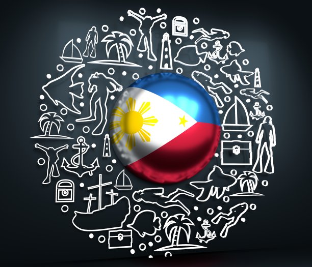 菲律宾潜水旅游海报