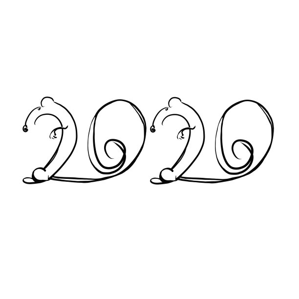 卡通老鼠2020可爱新年