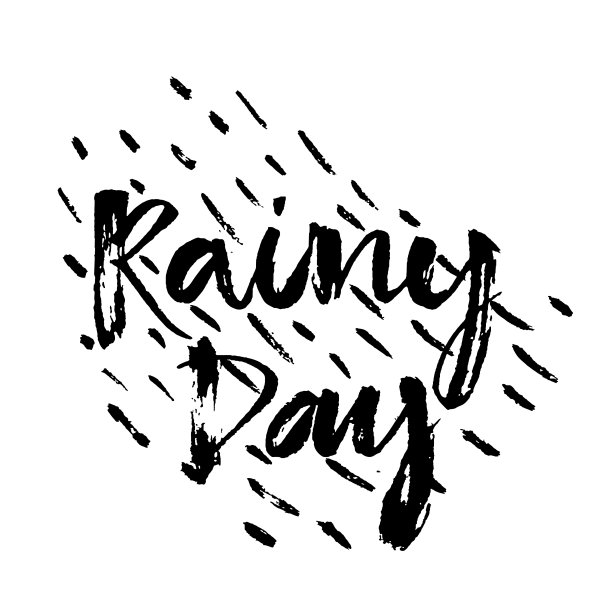 雨水创意字体