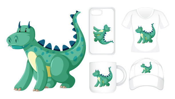 手机壳插画恐龙